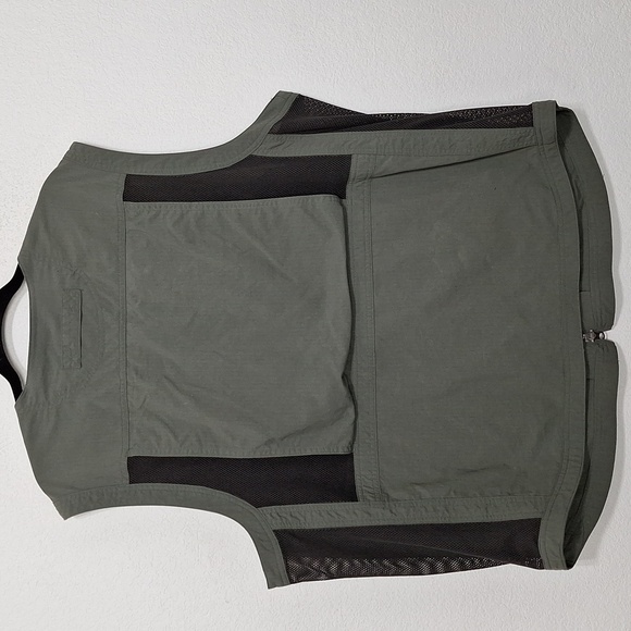 Duluth Trading Co Mens Green V-Neck Full Zip Vented Utility Fishing Vest Size XL - Picture 7 of 11